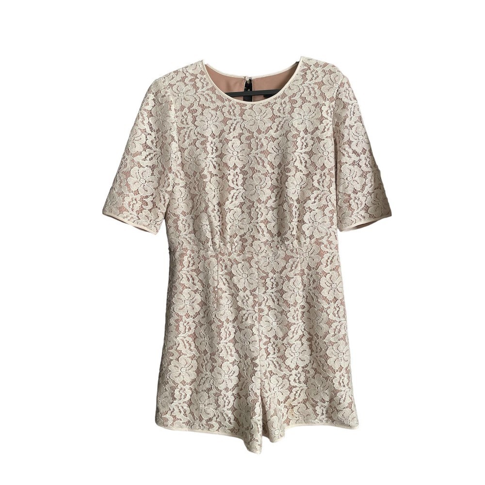 Bcbg MaxAzria Cream Lace Romper